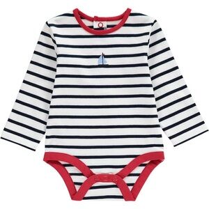 Rachel Riley | Striped Nautical Baby Long Sleeve Bodysuit